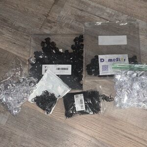 Assorted Black and Clear gems for parties